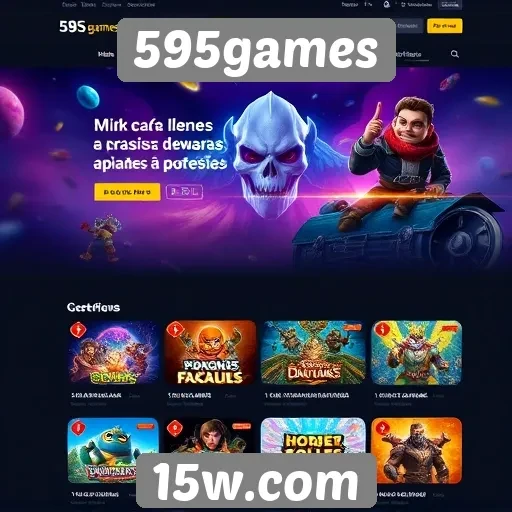 Navegação e experiência do usuário no site 595games